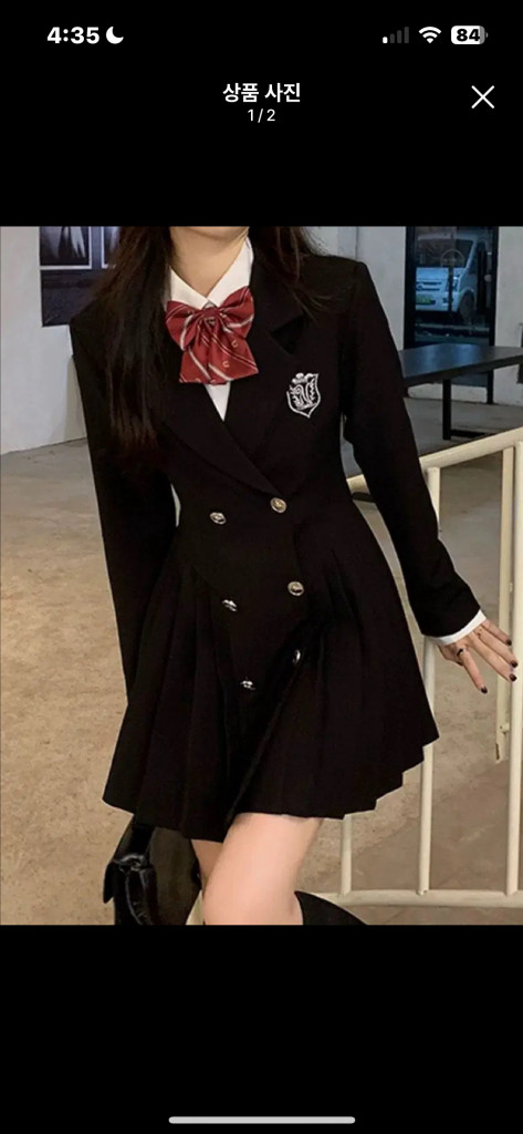 졸사 영국교복 프레피룩 원피스 대여 이미지
