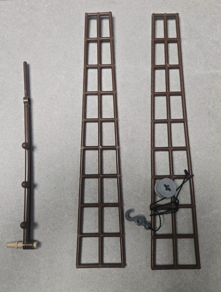 올드 레고 문, 다리, 배 마스타 리깅, 베럴 기타 부품 이미지