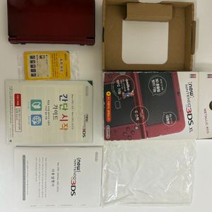 닌텐도 new 3ds xl(뉴큰다수) 레드 풀박스 세트 이미지