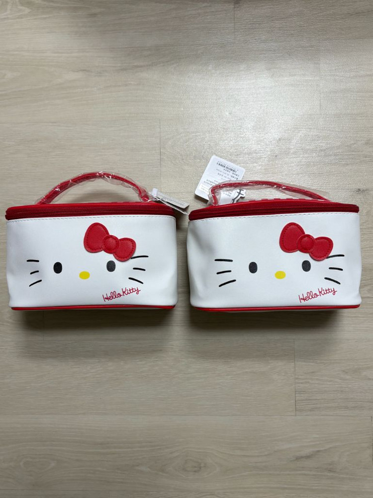 산리오 헬로키티 리본 레드 파우치 가방 새상품 이미지