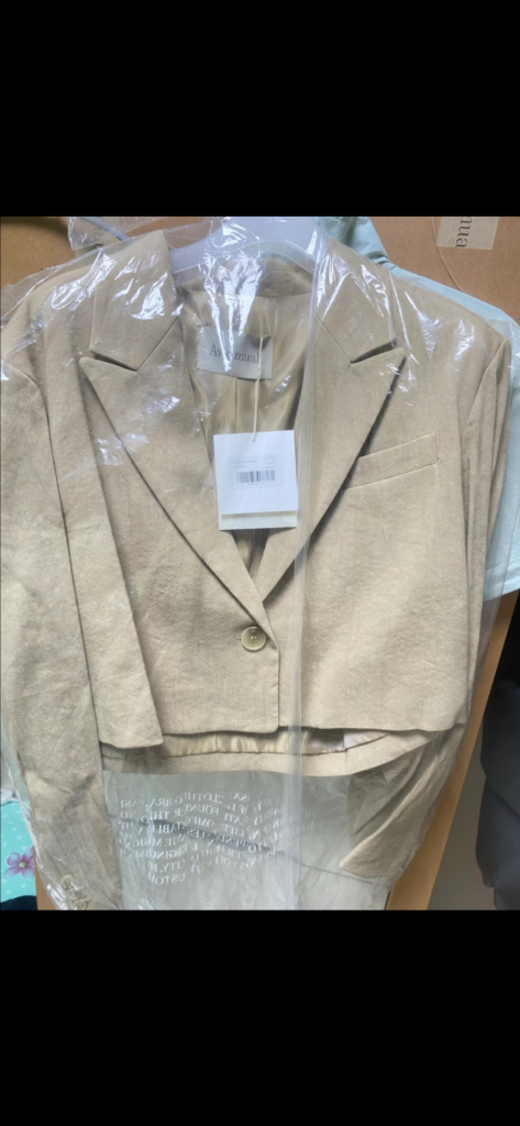 린넨 크롭 자켓 애쉬베이지 이미지
