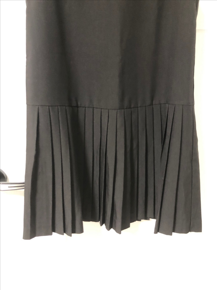 에잇세컨즈 밑단 플리츠 미니 원피스 블랙 s 이미지