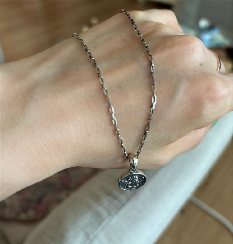 실버925 유화 천사 펜던트 목걸이 이미지