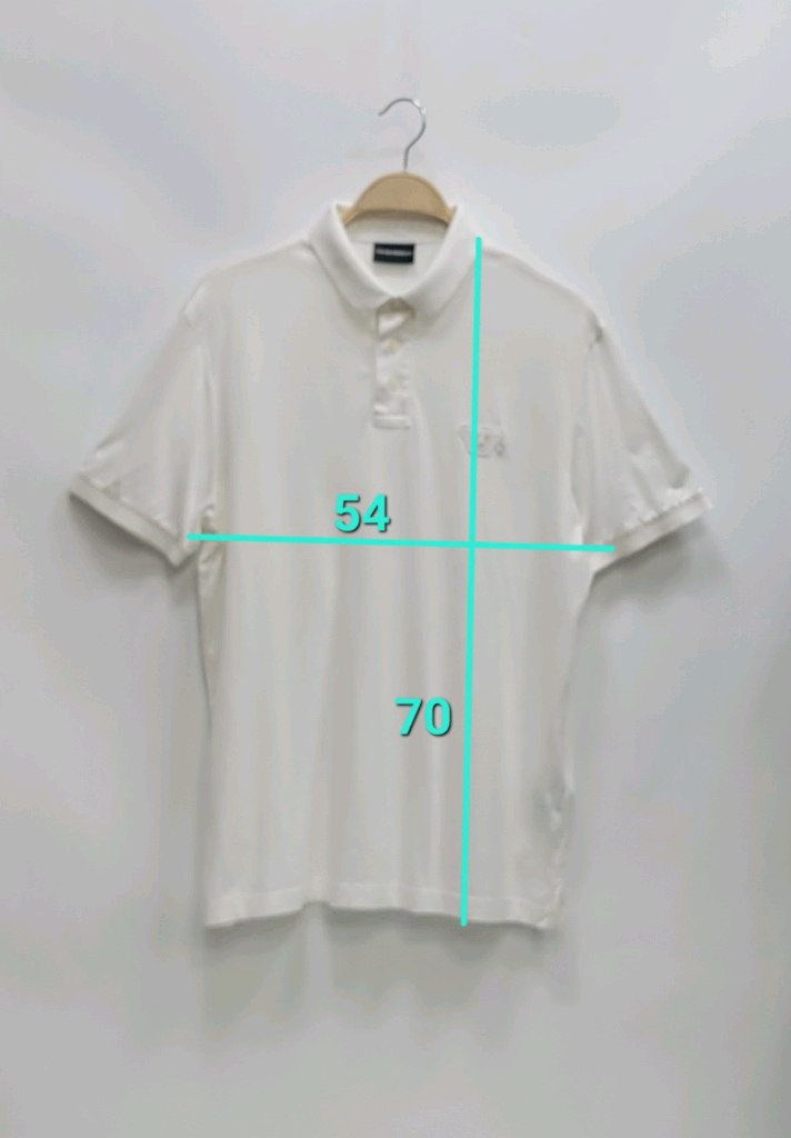 엠포리오 아르마니 21SS 로고 칼라 피케 반팔 폴로 티셔츠 / 남 M 화이트 이미지