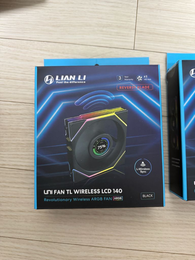 미개봉 리안리 uni tl lcd wireless 140 블랙 정방향 역방향 이미지