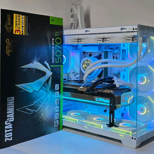 (새제품 수랭 화이트)9800X3D, RTX5070Ti, 32GB, 수랭쿨러, 850W GOLD,방송게이밍컴퓨터본체 이미지