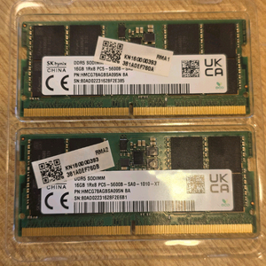하이닉스 노트북 램 DDR5 5600B 16GB x 2 (안전거래x) 이미지