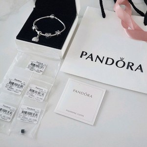 PANDORA 판도라 실버 팔찌 참 세트 정품 이미지