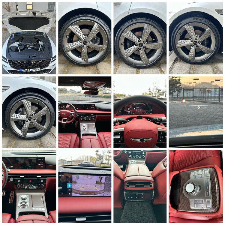 중고차 제네시스 g80, 2025년형, 가솔린 3.5T, AWD, 스포츠팩, 21,260km, 완전무사고, 신차급. 이미지