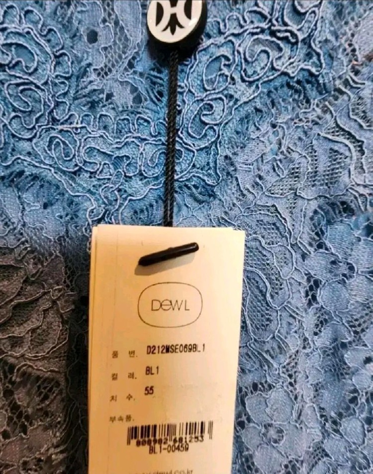 듀엘 시스루 레이스 페미닌 원피스각 55,66사이즈 새제품각 블랙,스카이블루컬러 이미지