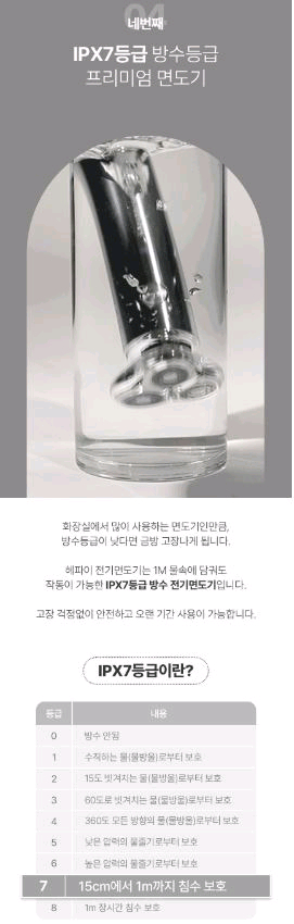무료배송) 헤파이 전기면도기 이미지