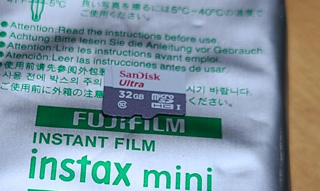 후지필름 인스탁스 미니 에보 시네마 블랙 필름, sd카드 포함 풀박스 이미지