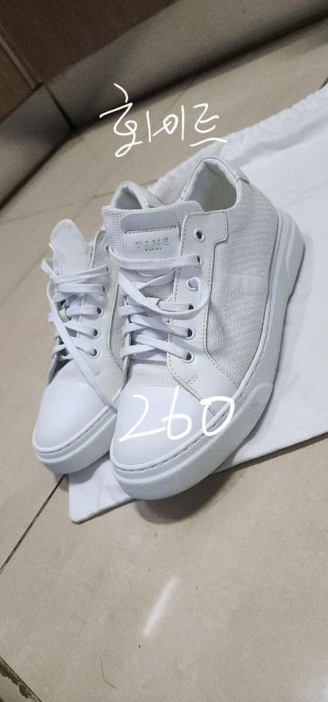 타임옴므 화이트 스니커즈 260 이미지