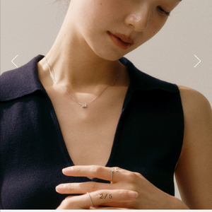 시에 sie 희사 바게트컷 이어링 옐로골드 14k 이미지