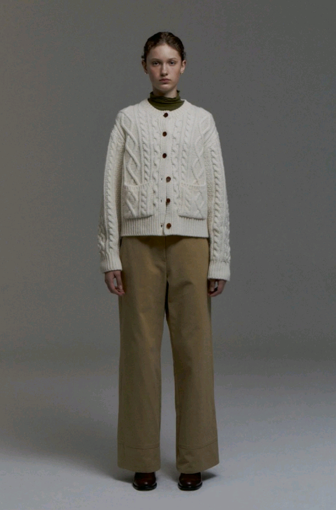 The Rye 더라이 케이블 라운드 가디건(아이보리) 이미지