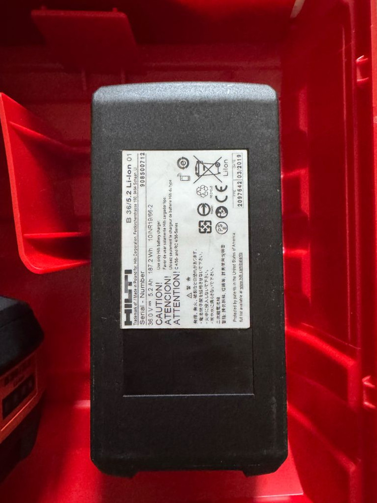 HILTI 힐티 앙카드릴 TE6-A36 새제품 5.2Ah 세트 (4세대) + 집진기 DRS-6-A 세트 이미지
