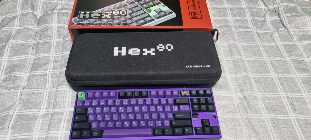 hex80 자석축 키보드 퍼플 판매합니다. 이미지