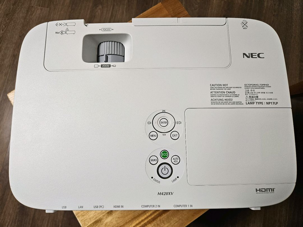 (실사용 74시간) 4200안시 NEC M420XV 빔프로젝터/빔프로젝트 이미지