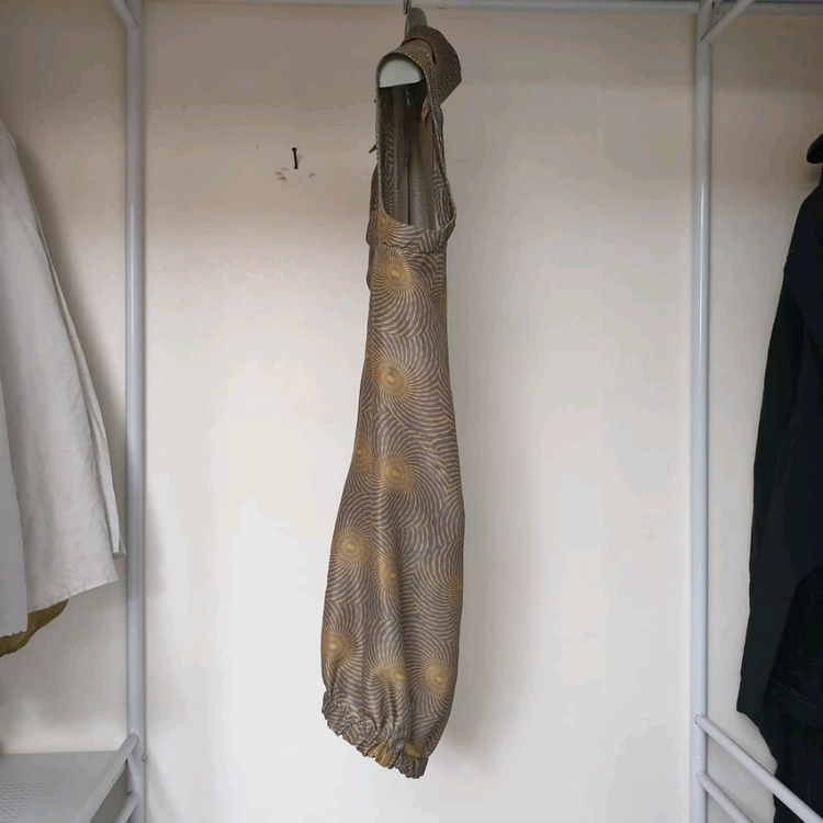 명품 MARNI 마르니 실크 추상써클패턴 카울넥 드레이프 블라우스 이미지