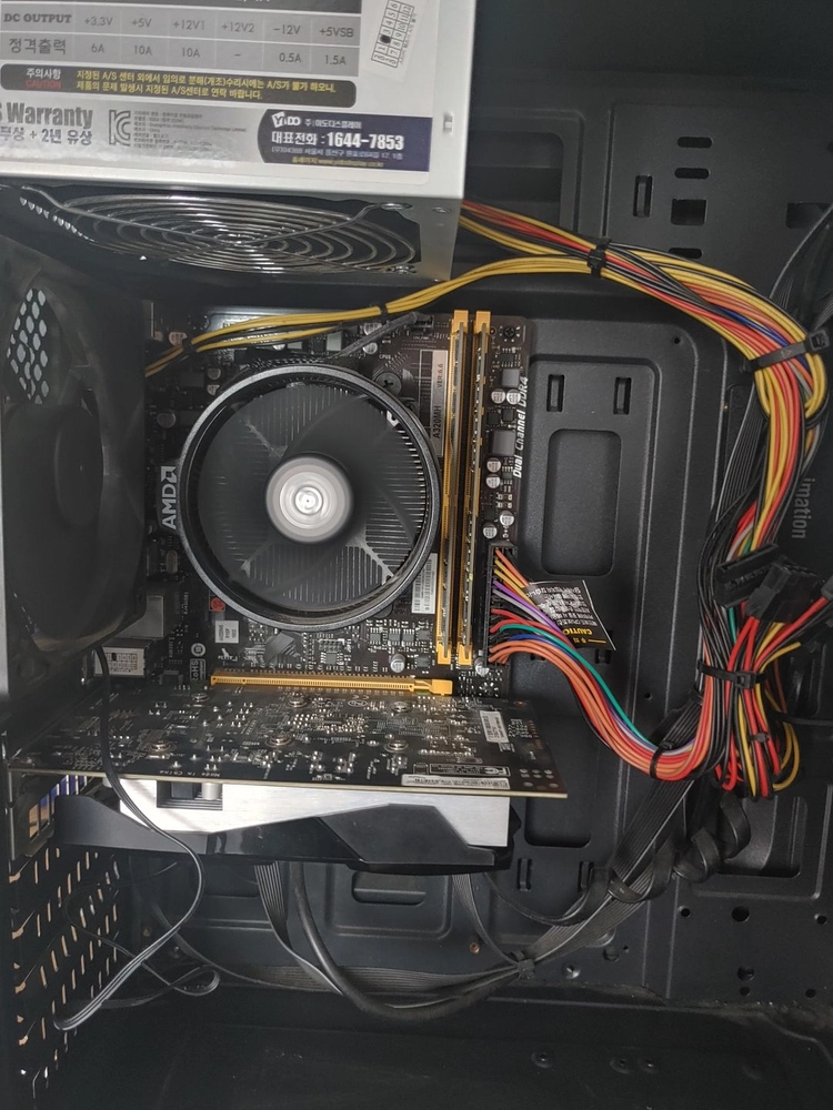 PC, 데스크탑, 본체 라이젠3 3200G, 보드: A320MH, 램 : 16GB, GTX 1050 TI 4 이미지