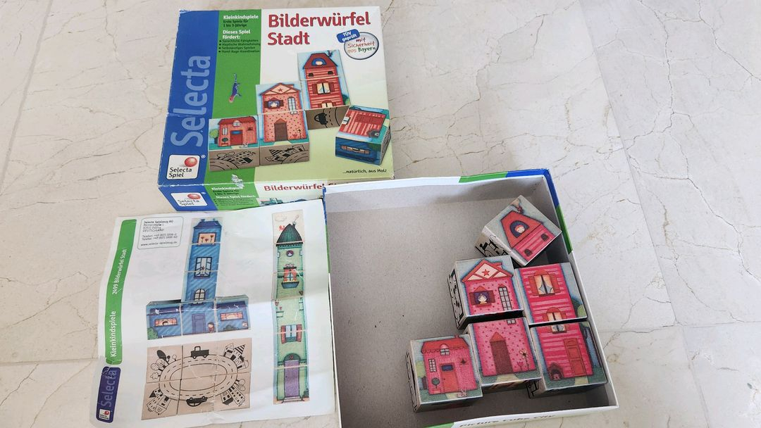 독일 셀렉타 원목장난감 Bilderwuerfel Stadt 이미지