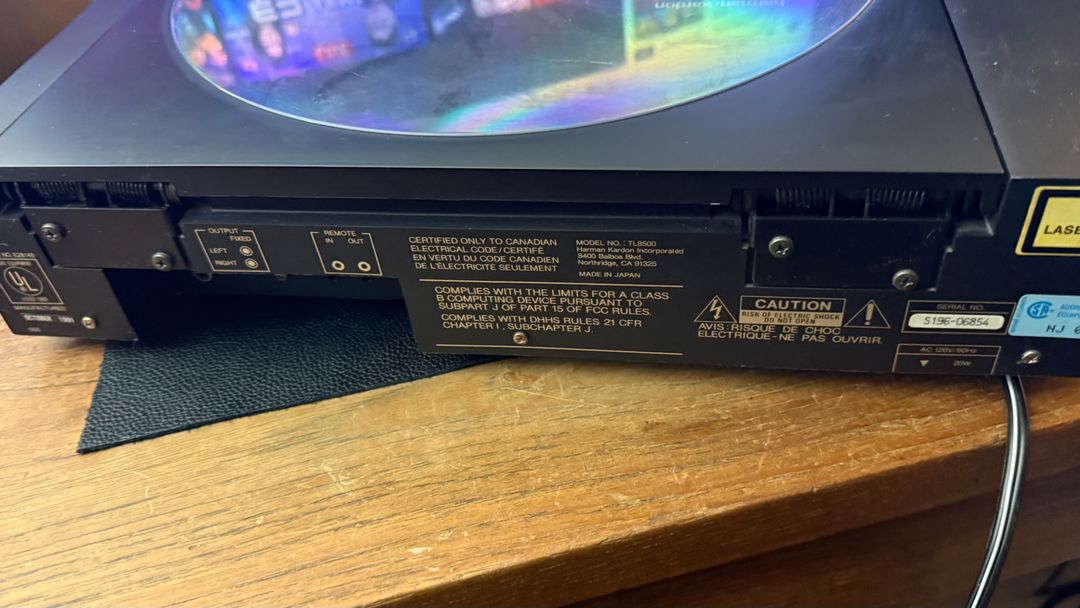 Harman kardon TL8500 5cd플레이어 (고장) 이미지