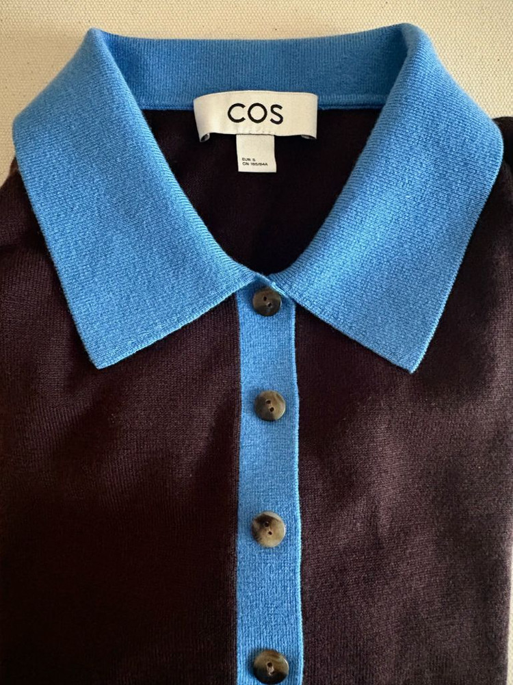 COS 코스 슈렁큰 울 블렌드 폴로 셔츠 s (새상품) 이미지