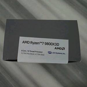 AMD 라이젠7 6세대 9800X3D 그래니트 릿지 국내 정품 미개봉 새제품 팝니다. 이미지