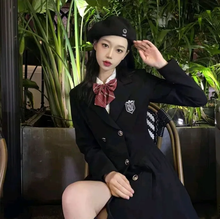 (인기)프레피룩 영국교복 정장 코트 하이틴 졸사 컨셉 하객 제복 이미지