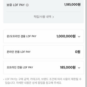 롯데면세점 LDF PAY 100만원 (롯데면세포인트) 이미지