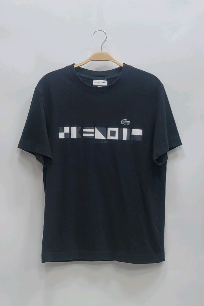 LACOSTE 21SS 라코스테 릴랙스핏 그래픽 티셔츠 / 남 100 블랙 이미지