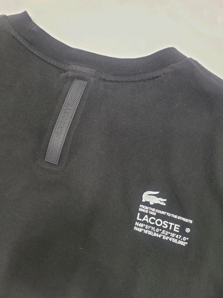 LACOSTE 21SS 라코스테 릴랙스핏 그래픽 티셔츠 / 남 100 블랙 이미지