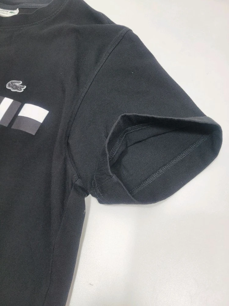 LACOSTE 21SS 라코스테 릴랙스핏 그래픽 티셔츠 / 남 100 블랙 이미지