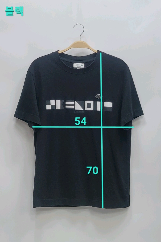 LACOSTE 21SS 라코스테 릴랙스핏 그래픽 티셔츠 / 남 100 블랙 이미지