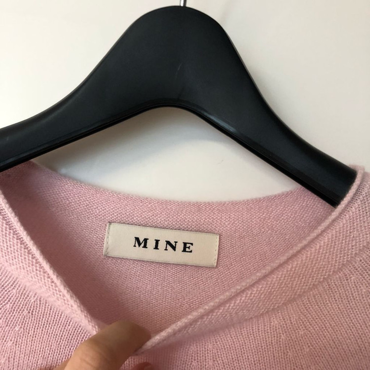 한섬 마인 캐시미어100% 니트 핑크 스웨터 MINE 홀가먼트 MINE 이미지