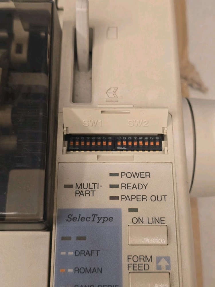 앱손 LQ-510 24핀 도트 매트릭스 타격식 프린터 1990년 레트로 전자제품 엡손 이미지