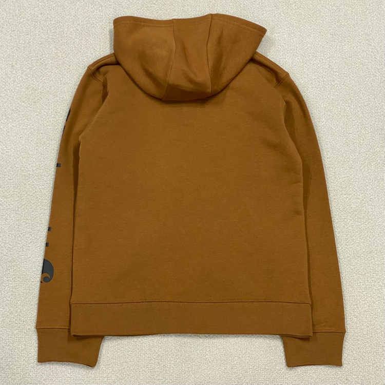 (정품) 칼하트 키즈 된장색 기모 후드집업 10-12세 이미지