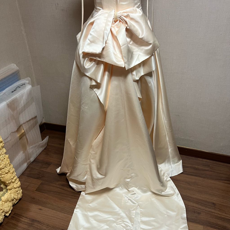 풍성 러블 진주 웨딩드레스(M) 이미지