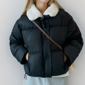 여자 버클카라패딩점퍼 이미지