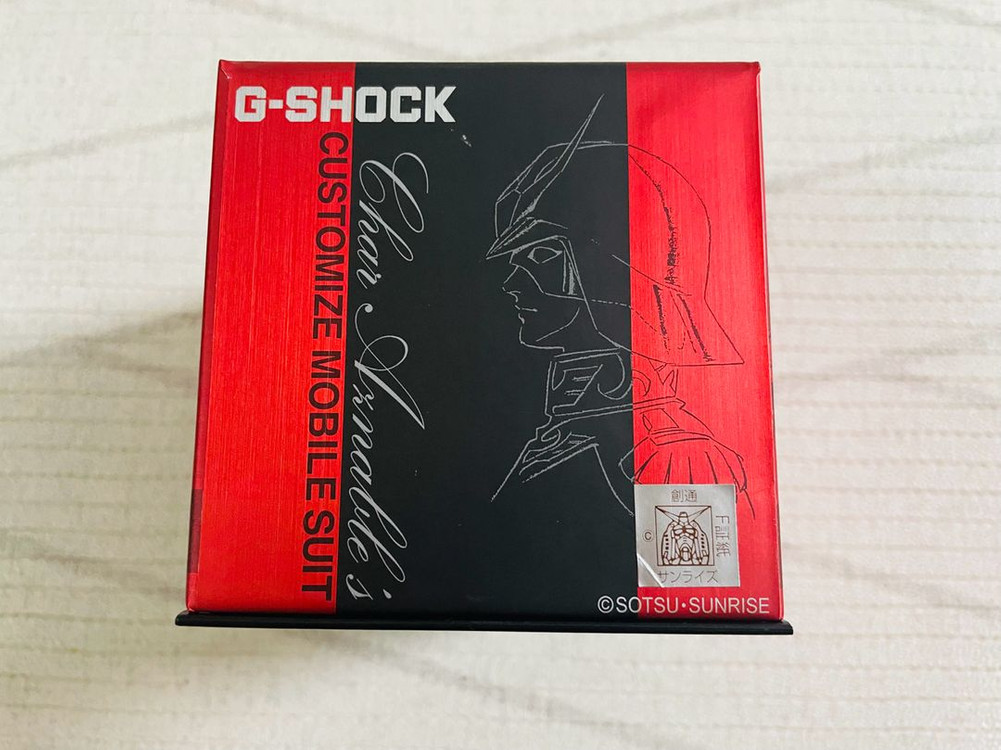 (미착용 신품) 지샥 SHOCK 건담 30주년 기념 한정 샤아 전용 자쿠 G-DW-6900FS 시계 이미지