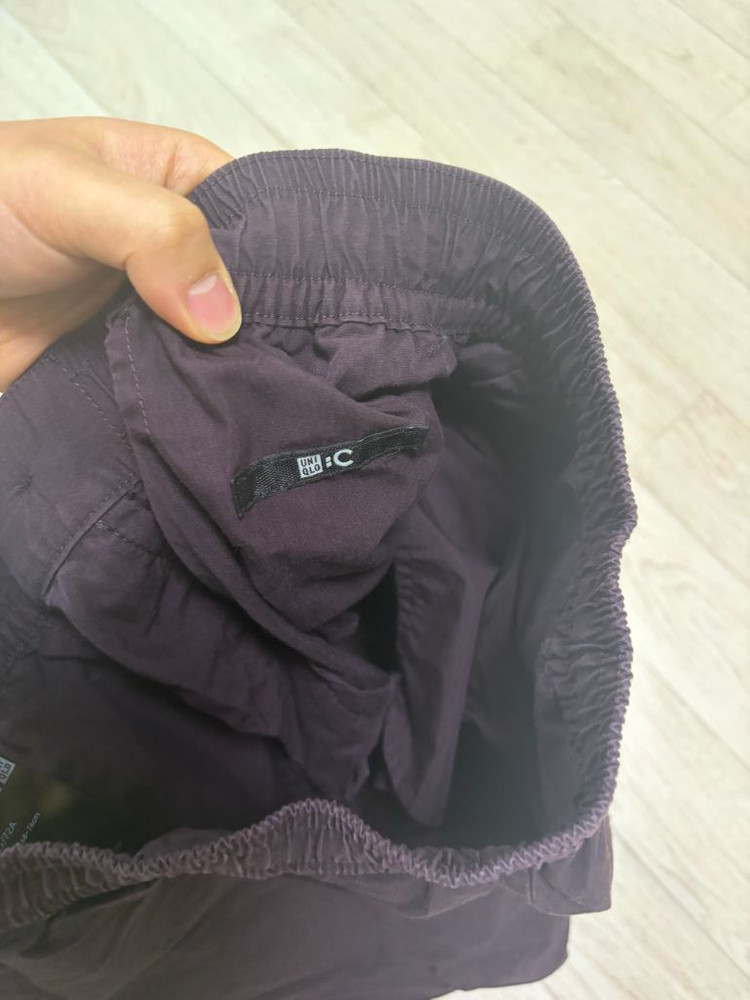 (S) 유니클로 C 와이드핏 카고팬츠 와인 이미지