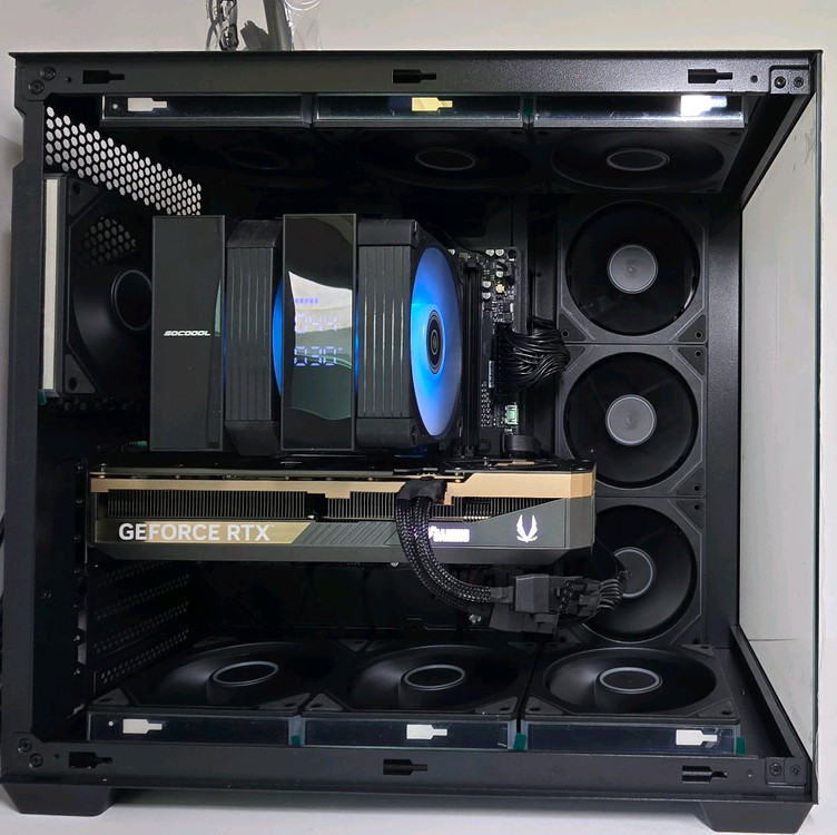 (새제품 반본체 공랙 블랙)9800X3D, 16GB, 1000W, 공랭최강, 방송게이밍컴퓨터본체 이미지
