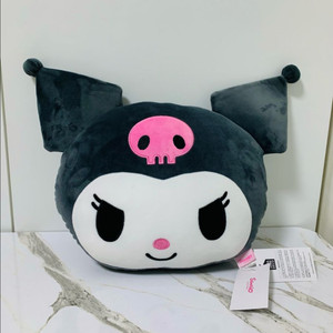 산리오 쿠로미 얼굴 페이스 쿠션 34cm 이미지