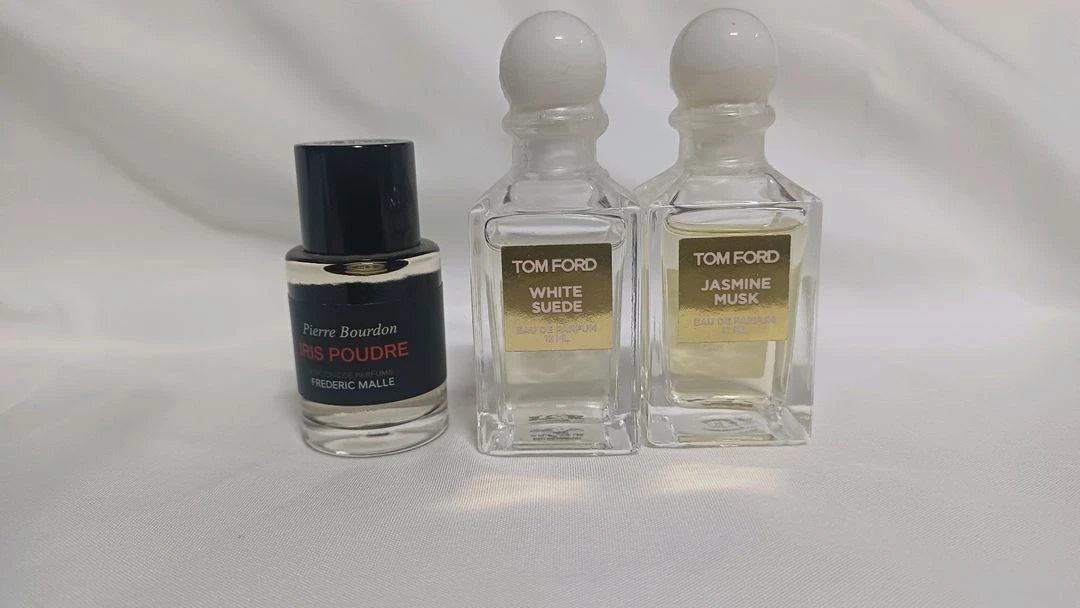 정품 향수 일괄 / 총31ml 톰포드 12ml 화스 화이트스웨이드 자스민머스크 프레데릭말 이리스뿌드르 향수 미니어처 이미지