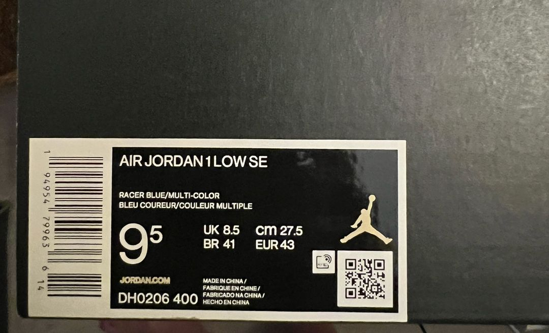 AIR JORDAN 1 LOW SE RACER BLUE/MULTI-COLOR 팝니다. 이미지