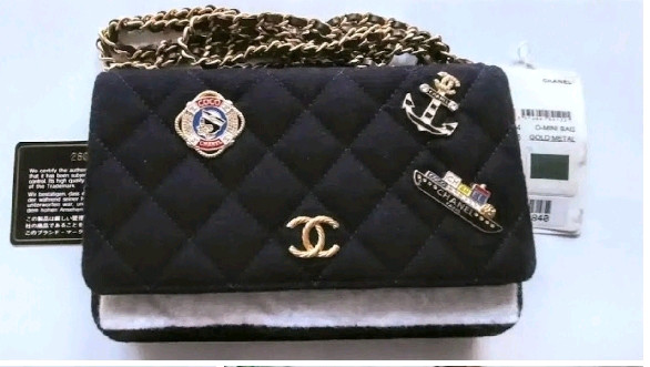 Chanel Chain Bag 정품 샤넬 불렉 퀼링 펠트크루즈 참월렛 온 체인 숄더백 이미지