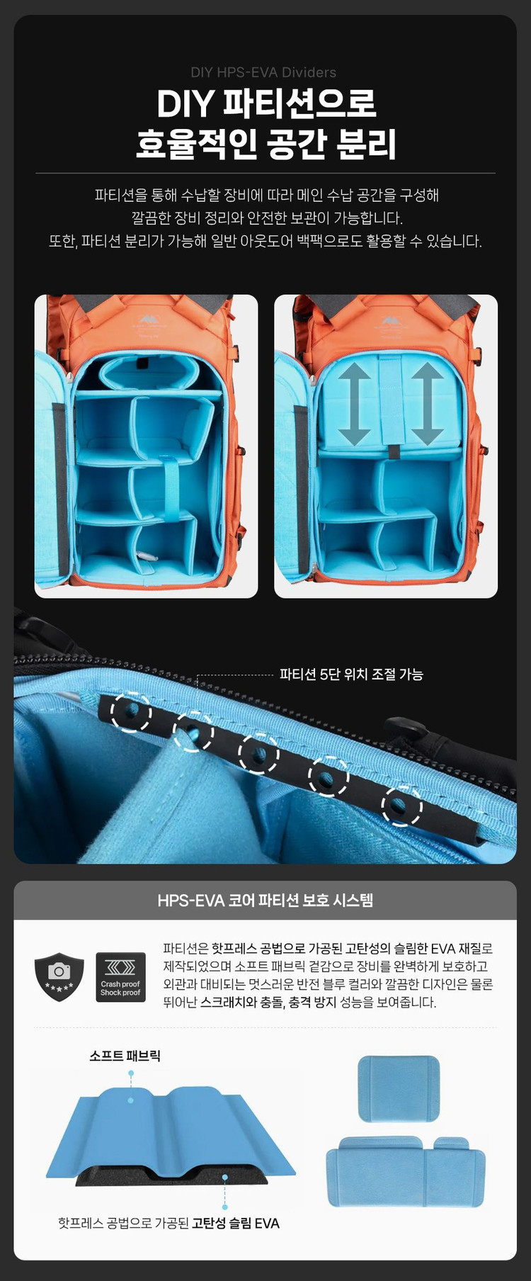 [새상품]써밋 크리에이티브 텐징 롤탑 카메라가방 40L 블랙 이미지