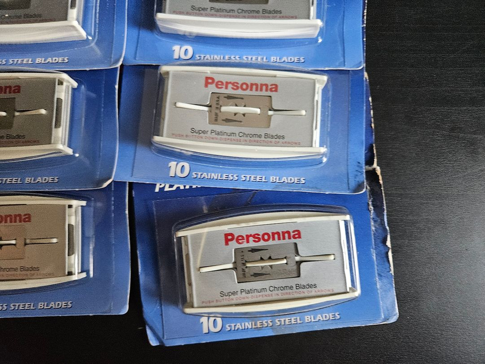 PERSONNA Double Edge Platinum Chrome 면도날 (10개입) 8EA 일괄 이미지