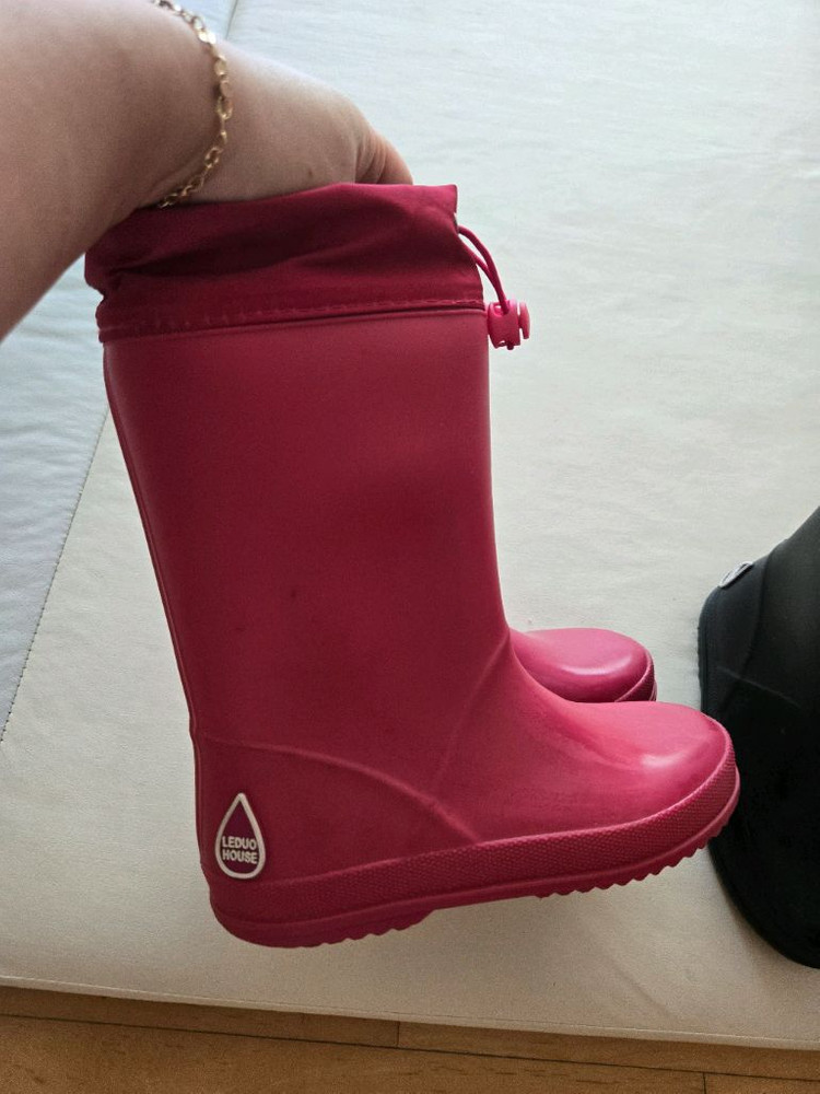 어린이 장화 핑크 200 커플 장화 이미지