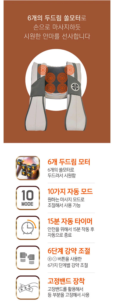 멘토 두타 6구 등 어깨 마사지기MT-DT6 이미지